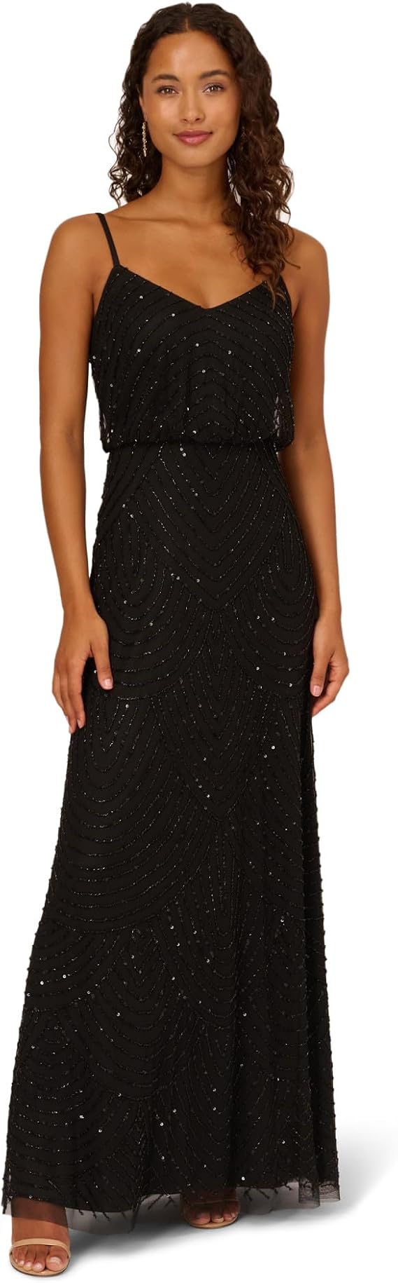 Adrianna Papell Women's Blouson Sleeveless Dress