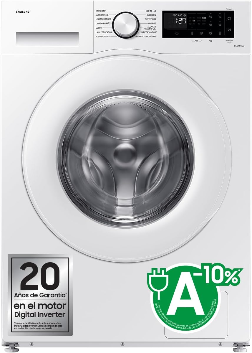 SAMSUNG WW90CGC04DTEEC - 9KG Washing Machine - AI EcoBubble™ with SmartThings and Artificial Intelligence, class A, white [Energy efficiency class A]