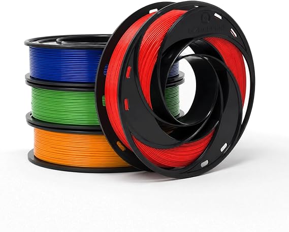 Gizmo Dorks PLA Filament for 3D Printers 1.75mm 200g, 4 Color Pack - Blue, Green, Orange, Red