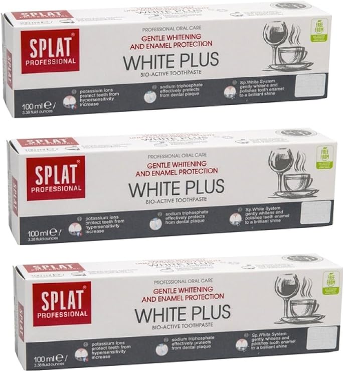Splat Professional White Plus Bio-Active Diş Macunu, Beyazlatıcı ve Mine Koruyucu, 100 ml