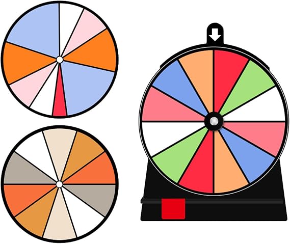 Interactive Prize Wheel Set with Removable Labels Perfect for Classroom Reward Party Game and Promotion Erasable Fortunes Wheel