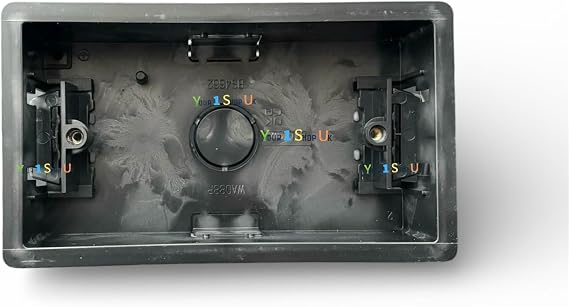 2g Dry Lining Back Box 1g Back Box Plasterboard 35mm Dry Lining Wall Mounting Back Box Socket Electrical Switch Recessed 2 Gang Pattress 1 Gang Wall Black Adjustable Lugs Pack of 1 (2 Gang)