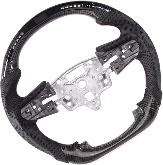 Car Steering Wheels Compatible With GMC For Sierra 2020 2021 Carbon Fiber Flat Customized Steering Wheel With Heated Interior Modification Car Accessories(No paddle hole 3)
