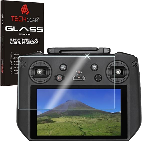 TECHGEAR GLASS Protector Compatible with DJI RC Pro Controller, Full Screen Tempered Glass Screen Protector for DJI RC Pro display of DJI Mavic 3, DJI Air 2S [9H Hardness] [HD Clarity] [No-Bubble]