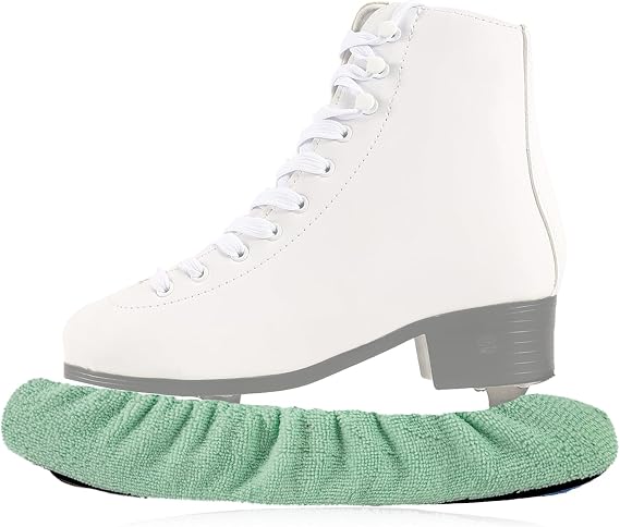 Qchengsan Ice Skate Blade Covers,Ice Skate Guards,Skate Guards for Hockey Skates,Figure Skates and Ice Skates,Skating Soakers Cover Blades for Kids Youth Adult - Men Women Boys Girls