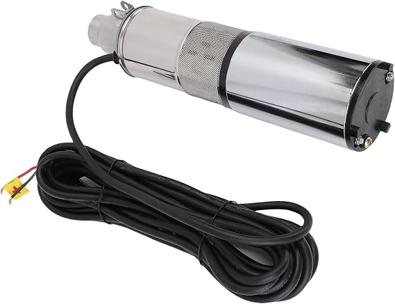 Solar Submersible Pump, Stainless Steel Deep Well Pump, 12V 220W, Ideal for Farm Irrigation and Water Supply