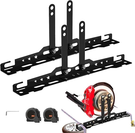 Alignment Tools Automotive, Camber Measuring Gauges, Wheel Alignment Device with 2 Measuring Tapes for Car Maintenance Home Garage Shop Trailer