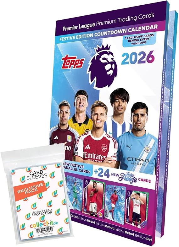 Bundle with Topps - Premier League 2025/26 Trading Cards - 1 Advent Calendar + Exclusive Collect-it Cases