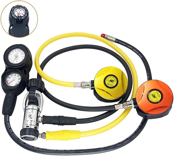 TUDIVING-4500psi 11.1L スキューバダイビングタンク | 80立方フィート アルミニウムタンク | スキューバシリンダー | スキューバダイビングレギュレーターキット付きスキューバダイビングレギュレーターキット