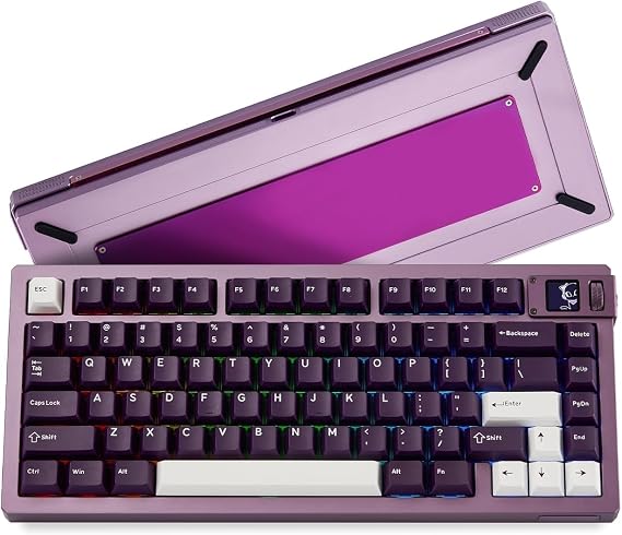 Akko MOD007 V5 HE Wired Rapid Trigger Gaming Keyboard Quick Release Aluminum Wired Keyboard with Personalized Screen Aluminum Plate Purple AstroAim Switch