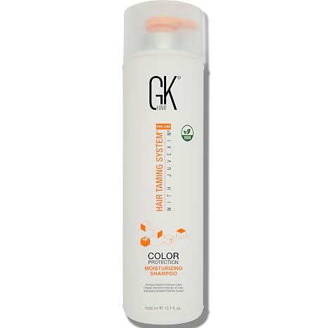 Global Keratin GKhair Moisturizing Shampoo Color Protection (33.8 fl.oz/1000 ml) Organic Oil Extracts - Sulfate Paraben Free Shampoo for Women Men - All Hair Types