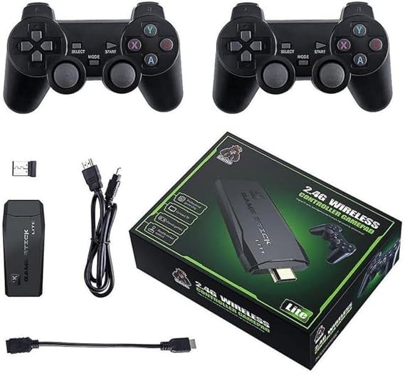 Retro Oyun Konsolu, 4K HDMI, 10000+ Klasik Oyun, 2.4G Kablosuz Kontrol, 256MB RAM, 128MB Flash, GB2 CPU