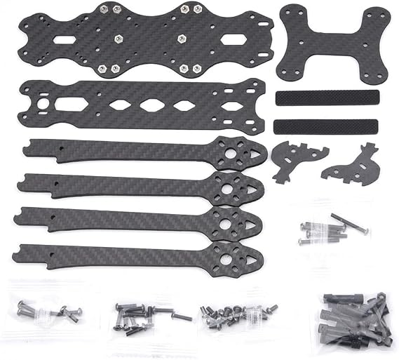 TS-MK4 V4 Enhanced 7/8/9/10 Inch Carbon Fiber Frame for Long Range FPV Drone, Step Arm Thickness 3K Full Carbon Fiber Kit Mark4 V4 10Inch430mm