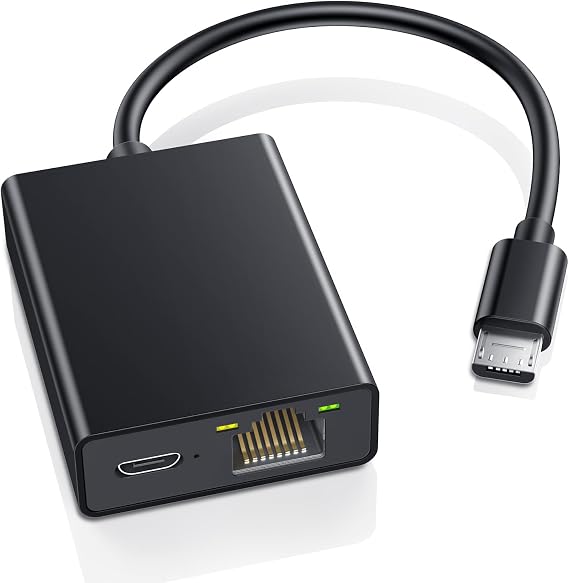 ZEXMTE イーサネットアダプター Fire TV Stick用 Micro USB - RJ45イーサネットアダプター Firestickネットワークアダプター Fire TV Stick 2/3/4K/4K Max対応 Chromecast Ultra。