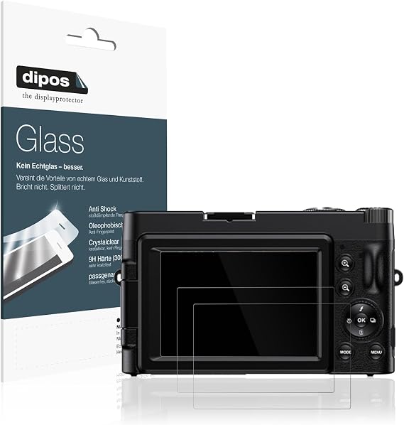 dipos 2x 9H Clear Screen Protector for CAMKORY DC101