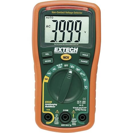 Extech Instruments EX330 12-Function Mini Multi-Meter Plus Non-Contact Voltage Detector