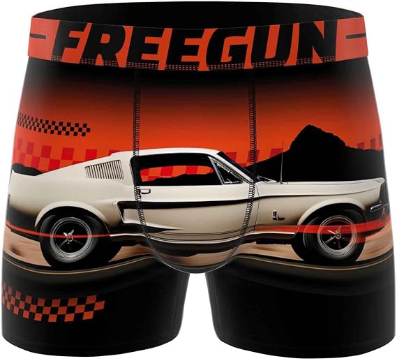 FREEGUN Men's Microfibre Boxer Shorts Car Collection