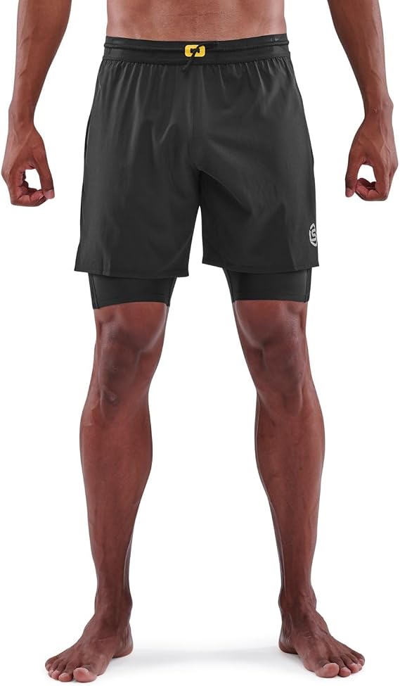 Skins Men's Series-3 Compression Superpose Hybrid 2-in-1 1/2 Tights-Shorts Compression Pants
