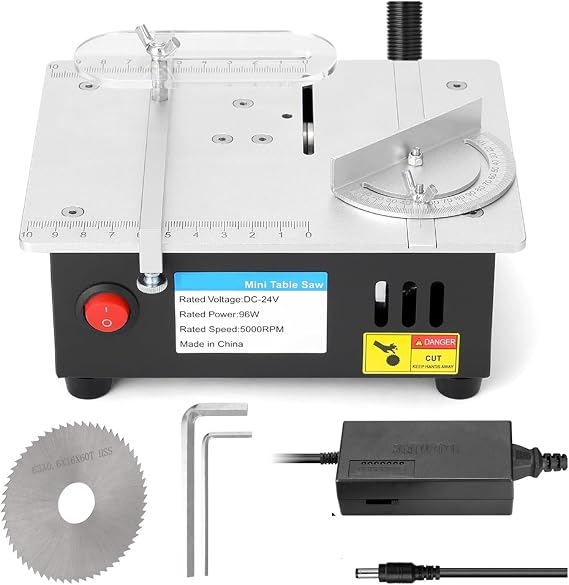 Mini Multifunctional Table Saw Electric Desktop Saws Small Household DIY Cutting Tool Woodworking Bench Lathe Cutter Machine for Beginners DIY use(S-2 Standard)