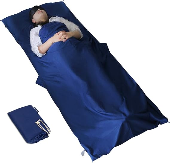 MYCARBON Travel Sleeping Bag Liner 100% Cotton, 220 x 90cm