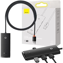 Baseus Lite 4nanu 1-in-1 Multifunctional USB-A Hub Charging Station- Black