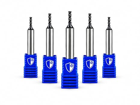 2mm HSS-E - 4 Flute End Mill Milling Cutter for CNC & Metal Cutting – Precision Slot Drill for Engineering & Machining | Armour Tooling® CoMax Cobalt - HRC50-5 Pack (2mm HSS-E (x5))