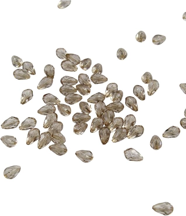 Serhat Aksesuar ve El İşçilik Akrilik Damla Boncuk 8x13 mm Bej Rengi Boncuk (25 gr 60Adet)