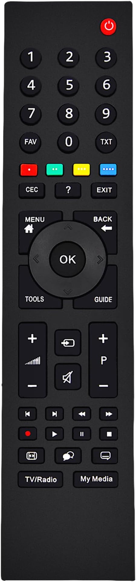 Replacement Remote Control for Grundig LED LCD Smart TV Remote Control Grundig TV No Setup Required