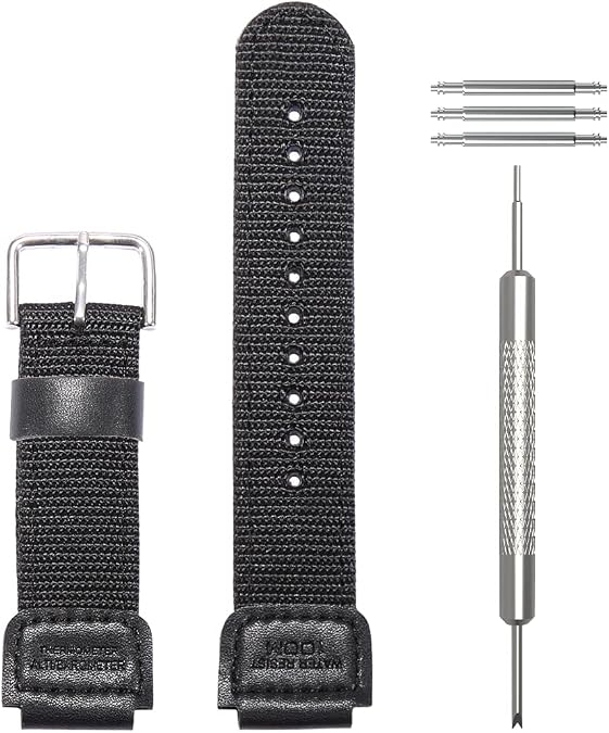 18mm Nylon strap Compatible with Casio AE1200WH SGW-300H SGW-400H AQ-S810W A158WA Replacement band Wristband