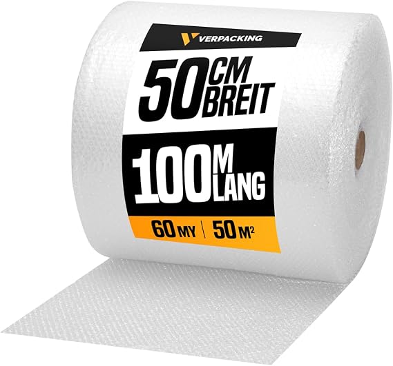Bubble Wrap 50 cm x 100 m Thickness 50 Microns 1 Roll