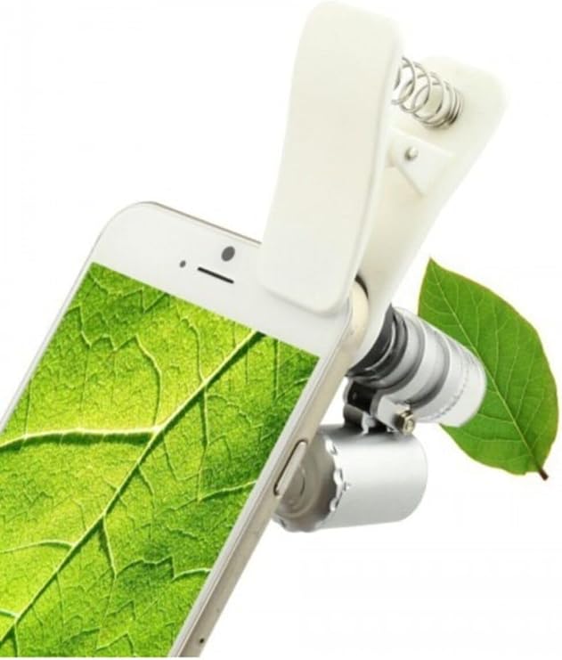 Universal Mobil Telefon Kamerası Büyüteci, Telefon Mikroskobu, Beyaz