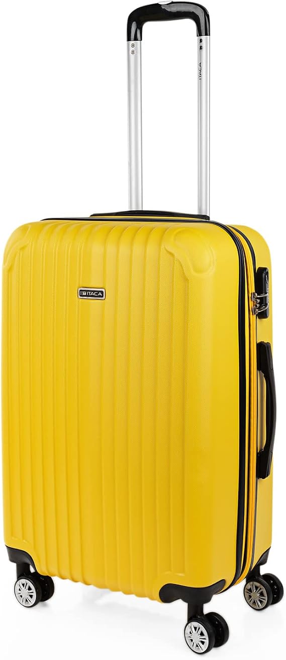ITACA - Travel Suitcases Set Suitcases 4 Wheels - Travel Luggage Set - Lightweight Travel Suitcases Set Combination Lock, lemon tree, Casual