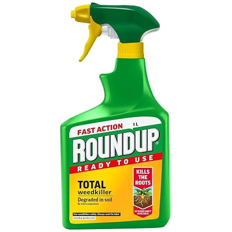 Roundup Weedkiller Spray Gun 1L - Features: Ideal For Paths, Patios, Drives And Flower Beds, Degrades In Soil To Allow Replanting