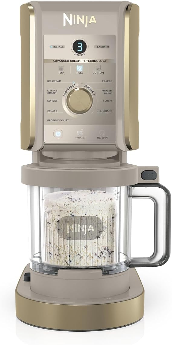 Ninja CREAMi Deluxe, Multifunction Fridge with 2 Tubs, NC502EUSTGD