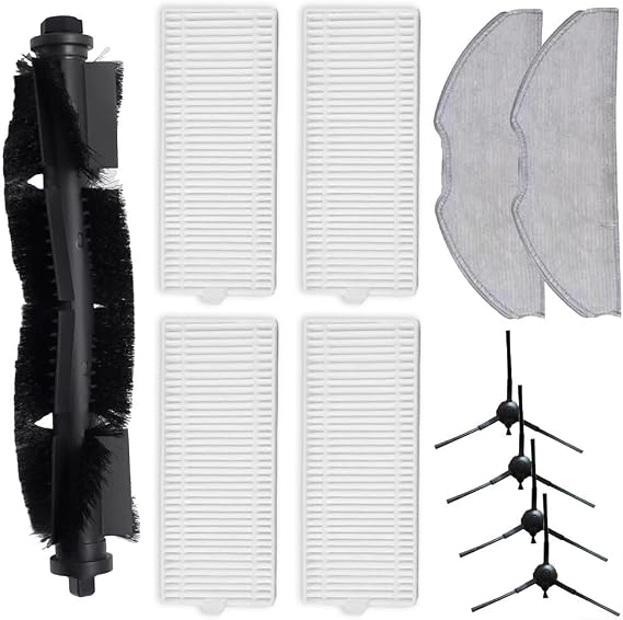 High-performance cleaning set for Tapo RVA100 RV10 RV10 Plus RV30 RV30 Plus hoovers Main brush Filter Mop Side brushes