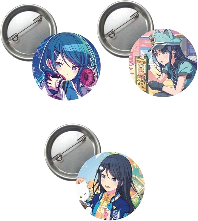 Hatsune Miku Pjsekai Project Sekai Colorful Anime Buton Rozet 3 Adet 37Mm Hoshino Ichika