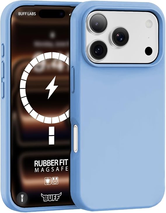 BUFF LABS iPhone 18 Pro, iPhone 17 Pro ile Uyumlu Rubber Fit Silikon Kılıf, Yumuşak, Kablosuz Şarj, Tam Koruma