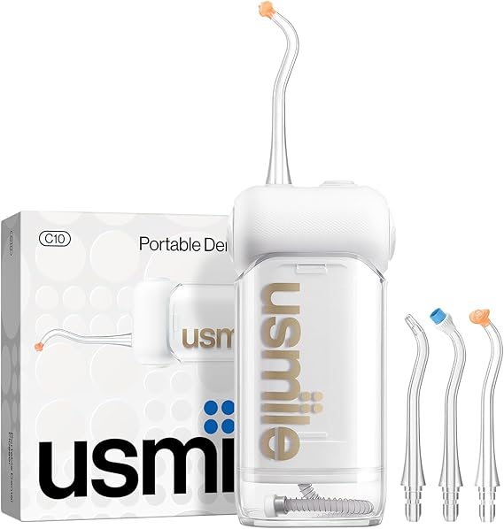 usmile C10 Travel Dental Irrigator, 95 Days Autonomy, White