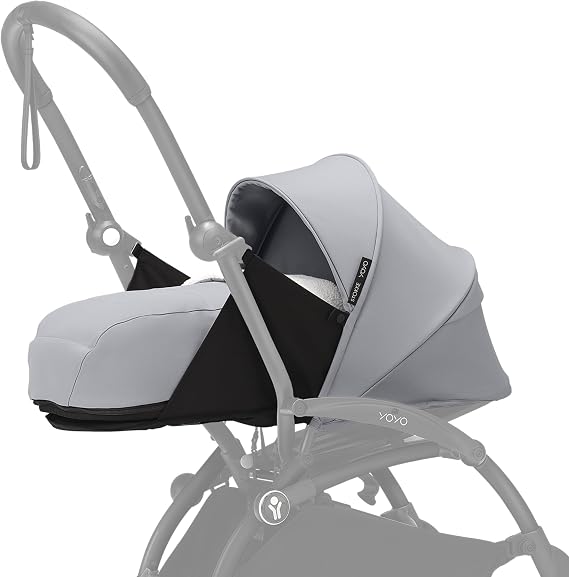 Stokke YOYO 0+ Newborn Pack, Stone - Includes Mattress, Extendable Canopy & Five-Point Harness - Requires YOYO Frame (Sold Separately)