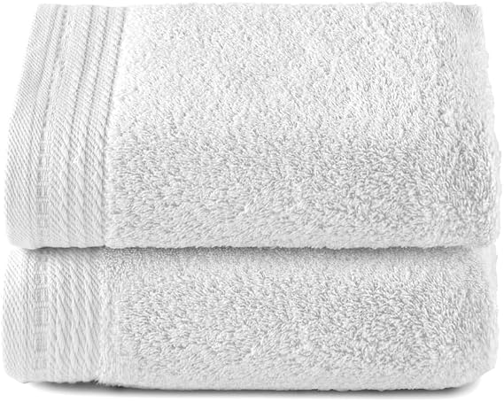 Top Towel - Premium - Large Bath Towels - Bath Towels -2 Hand Towels -50 x 100 cm - 100% Cotton - 600 g - White