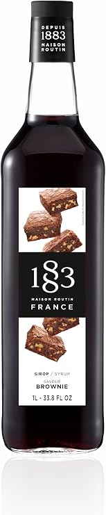1883 Maison Routin Premium Chocolate Syrup for Cocktails & Mocktails Glass 1L (Pack of 2)