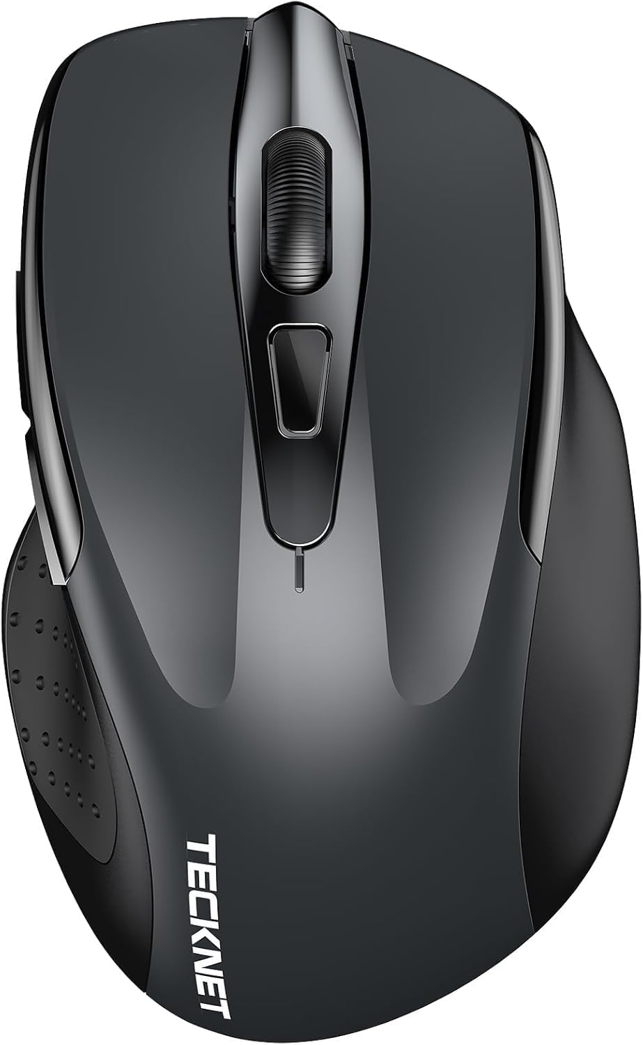 tecknet bluetooth mouse rechargeable mouse wireless three modes: bt 5.0  3.0  2.4g 4800 dpi ergonomic quiet wireless mouse for laptops mac os android windows gray