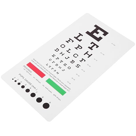 Snellen Eye Test Chart Uk Double Sided Pvc Visual Acuity Chart for Testing Lightweight for Home and Professional Use with Waterproof Design