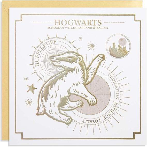 Cardology - Harry Potter Birthday Card | Yule Ball Collection | Officially Licensed Wizarding World Merchandise (Hufflepuff)