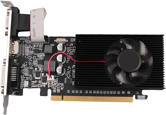 Gaming Graphics Card PCI Express 810MHz 1000MHz 2560X 1600 Computer Graphics Card VGA DVI HDMI Interface for HD Video Office Use