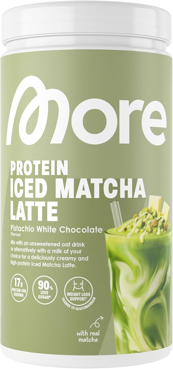 More Protein Iced Coffee, 500 g (500 g (Package of 1), Pistachio White Chocolate)