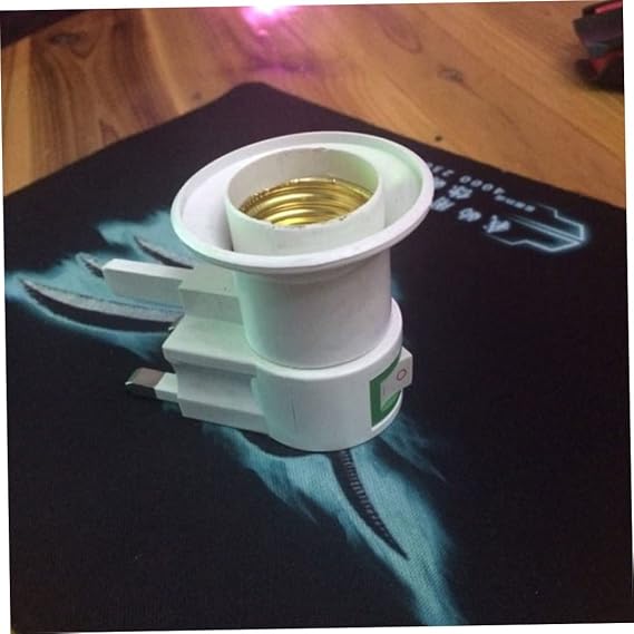 UK Plug E27 Wall Screw Base Light Bulb Socket Adapter Holder, Lamp Socket Converter for Home, Office, DIY Lighting, LED Bulb, Table Lamp, Ceiling