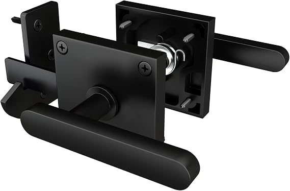 Sdstone Double Side Gate Latch，Heavy Duty Swinging Door Latch Gate Hardware for Wooden Fence,Gate Hardware for Right Inswing Outdoor Wooden Gates, Pool Gate, Backyard, Garden