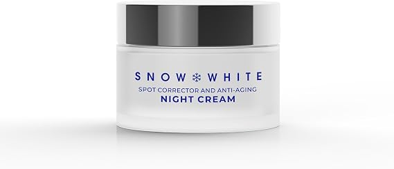 Sheida Snow White Night Cream 50ml – Spot Corrector & Anti-Aging Night Moisturiser – Hydrating Formula with Botanical Extracts – Helps Improve Skin Tone Appearance – For All Skin Types