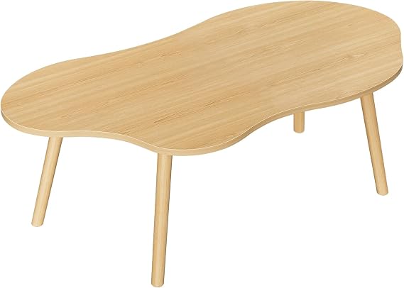 Small Coffee Table, Unique Coffee Table with Cloud Shape, Minimalist Display Coffee Table, Mid Century Modern Center Table for Living Room Small Space 80 cm L